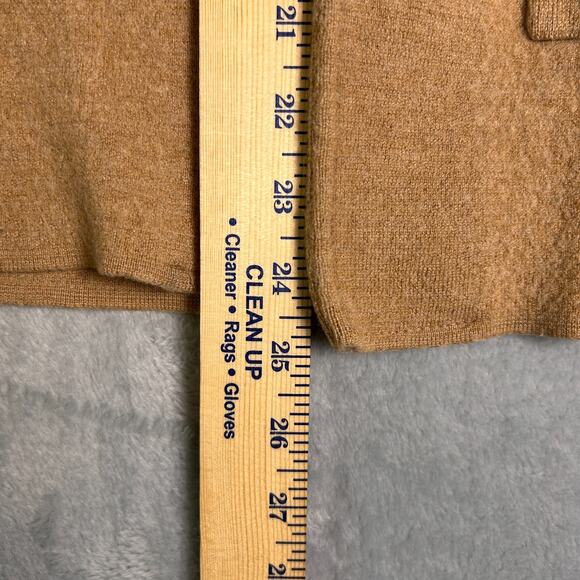 J Crew 100% Merino Wool Sweater Blazer Womens XS Camel Winter Layer Minimalist - Picture 7 of 8